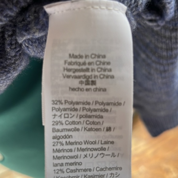 JCrew new without tags never worn blue and grey sweater with long zip. - Picture 5 of 5